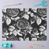  zwarte bloemen decoupage tissuepapier (Craft)