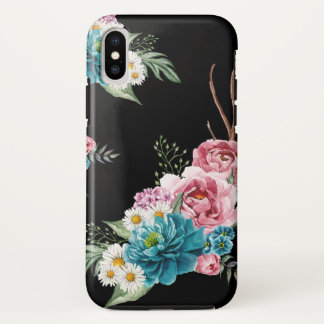 zwarte bloemen hoesje