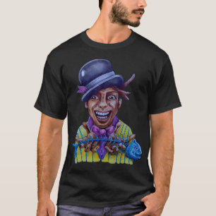 Zwarte bloemen in L.A T-shirt