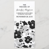 Zwarte Bloemen Krans Trouwprogramma's Programma (Voorkant)