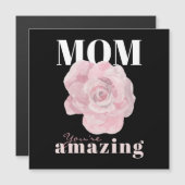 Zwarte Bloemen Moederdag Groetmagneet (Voorkant / Achterkant)