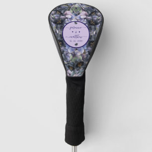 Zwarte Bloemrijke Klassieke Trouwnamen Echtpaar Golfheadcover
