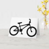 Zwarte BMX fiets Kaart (Gele Bloem)