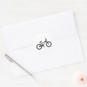 Zwarte BMX fiets Ronde Sticker (Envelop)