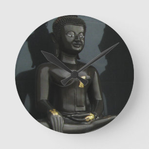 Zwarte Boeddha ... Nong Khai, Isaan, Thailand Ronde Klok