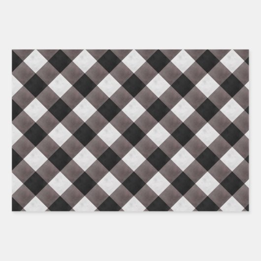 Zwarte boerderij Buffalo Plaid Check Patroon Inpakpapier Vel (Voorkant 2)