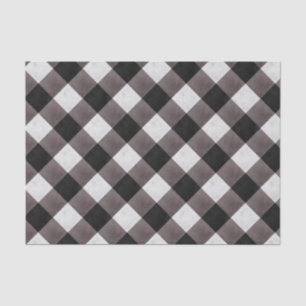 Zwarte boerderij Buffalo Plaid Check Patroon Tissuepapier