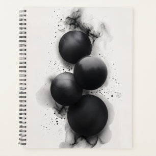Zwarte Bollen Moderne Abstracte Kunst Planner