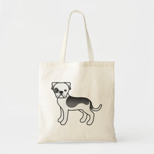 Zwarte Bont Amerikaanse Bulldog Illustratie Tote Bag