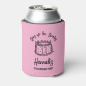 Zwarte boog bindt haar twintiger 30e verjaardag va blikjeskoeler (Blikje Achterkant)