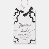 Zwarte Boog Bruidsfeest Cadeaulabel (Voorkant)