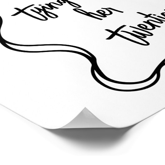 Zwarte boog die haar twintiger jaren vastbindt 30e poster (Hoek)