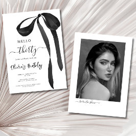 Zwarte boog foto verjaardag 30ste Verjaardagsfeest Kaart