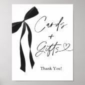 Zwarte boog Kaarten en geschenken teken Poster (Voorkant)