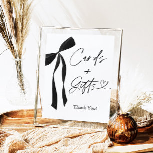Zwarte boog Kaarten en geschenken teken Poster