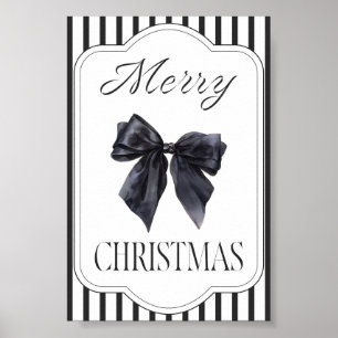 Zwarte Boog Kerstmis Muurkunst Poster