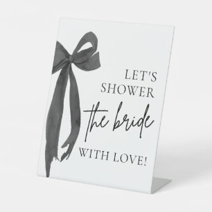 Zwarte Boog Laat de Bruid met Liefde Overstelpen B Reclamebord Met Voetstuk