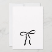 Zwarte boog lint Baby shower Kaart (Achterkant)