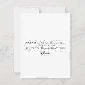 Zwarte Boog met Gouden Ster Bedankkaart (Achterkant)