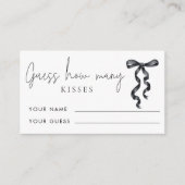 Zwarte boog Raad hoeveel kussen bruidsspel Informatiekaartje (Voorkant)