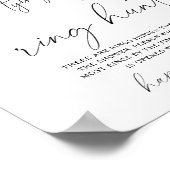 Zwarte boog vrijgezellenfeest Ringjacht spel Poster (Hoek)