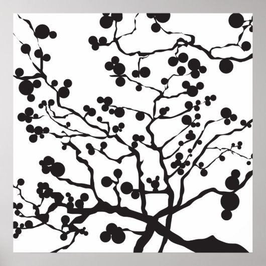 zwarte boom poster (Voorkant)