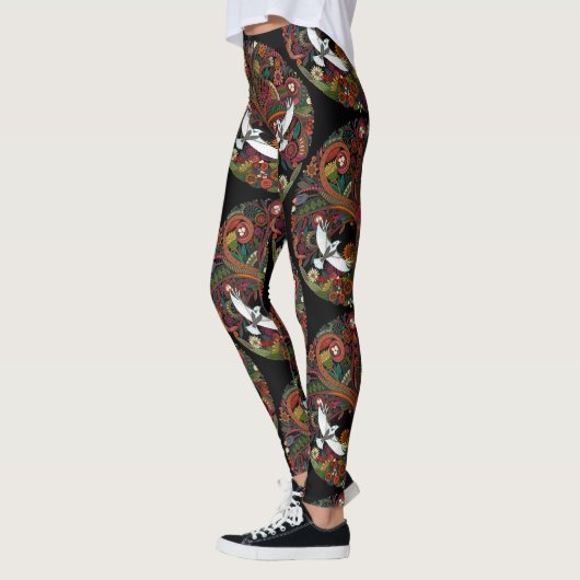 zwarte boom van leven leggings (Links)