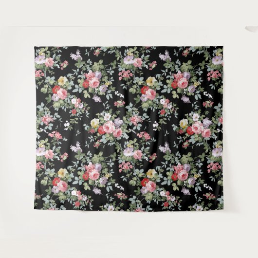 Zwarte  boomstammen wandkleed (Voorkant (horizontaal))