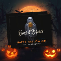 Zwarte Boos & Brews Geest Halloween 