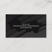 Zwarte borstel | Zwarte panelen Visitekaartje (Achterkant)