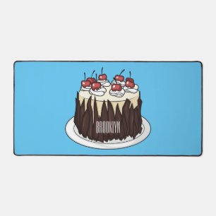 Zwarte boscake cartoon illustratie bureaumat