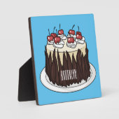 Zwarte boscake cartoon illustratie fotoplaat (Voorkant)