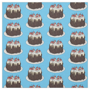Zwarte boscake cartoon illustratie stof