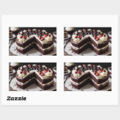 Zwarte boskaap rechthoekige sticker (Vel)