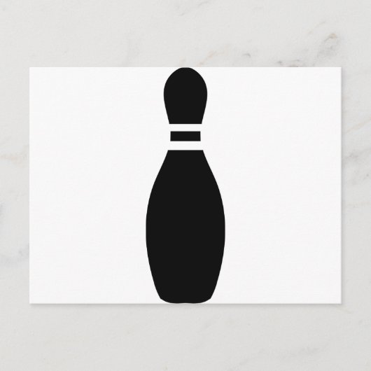 zwarte bowlingspeld briefkaart (Voorkant)