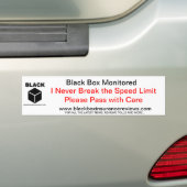 Zwarte-boxsticker - snelheidslimiet bumpersticker (Op auto)