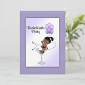 Zwarte Bride Orchid Bachelorette Kaart (Staand voorkant)