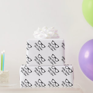 Zwarte brillen gepersonaliseerd Gefeliciteerd Cadeaupapier