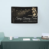 Zwarte Bronzen Spray Lichaamskleuring Spandoek (Beurs)