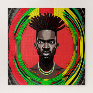 Zwarte Bruh Melanin Pap Juneteenth King African So Legpuzzel