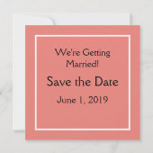 Zwarte bruidsbruiloft save the date (Achterkant)