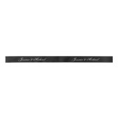 Zwarte bruiloft Eenvoudige kalligrafie Elegant Scr Lint (Voorkant)