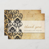 Zwarte bruiloft Hartelijk dank Bedankkaart (Voorkant / Achterkant)