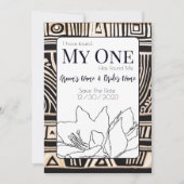 Zwarte bruiloft save the date (Voorkant)