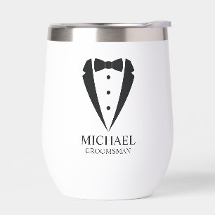 Zwarte bruiloft Tuxedo pak Gepersonaliseerde Groom