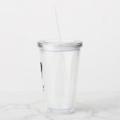 Zwarte bruiloft Tuxedo pak Gepersonaliseerde Groom Acryl Drinkbeker (Links)