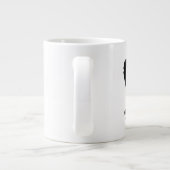 Zwarte bruiloft Tuxedo pak Gepersonaliseerde Groom Extra Grote Beker (Achterkant)