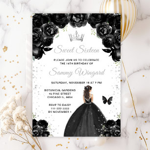 Zwarte Bruine Haren Prinses Sweet Sixteen Kaart