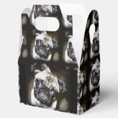 zwarte bruine pug bedankdoosjes (Geopend)