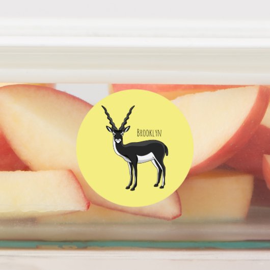 Zwarte-buck-antilope-afbeelding Labels (Aangebracht)